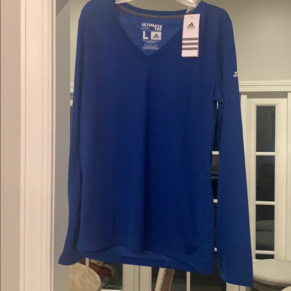 Royal Blue Long Sleeve Adidas Tee